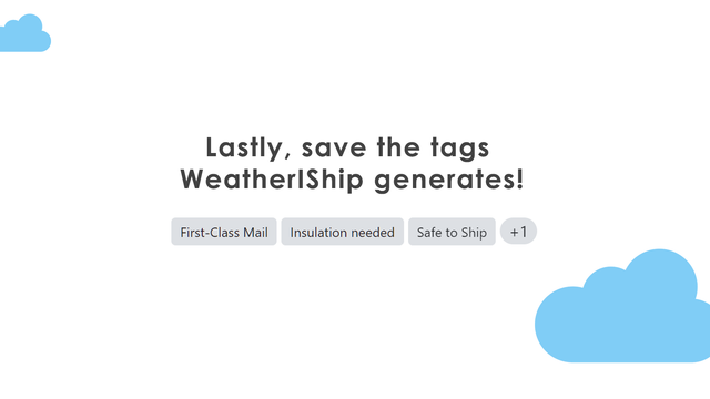 Salve as tags que o WeatherIShip gera!