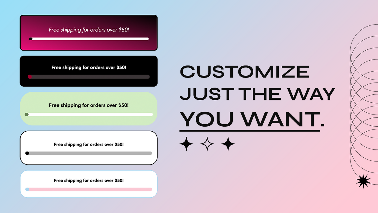 Customizing free shipping banner