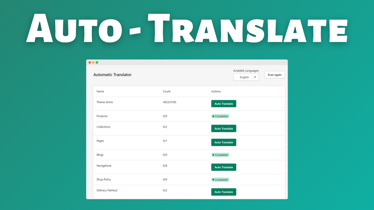 RTL Master: Shopify Arabic Auto Translate | 自动翻译