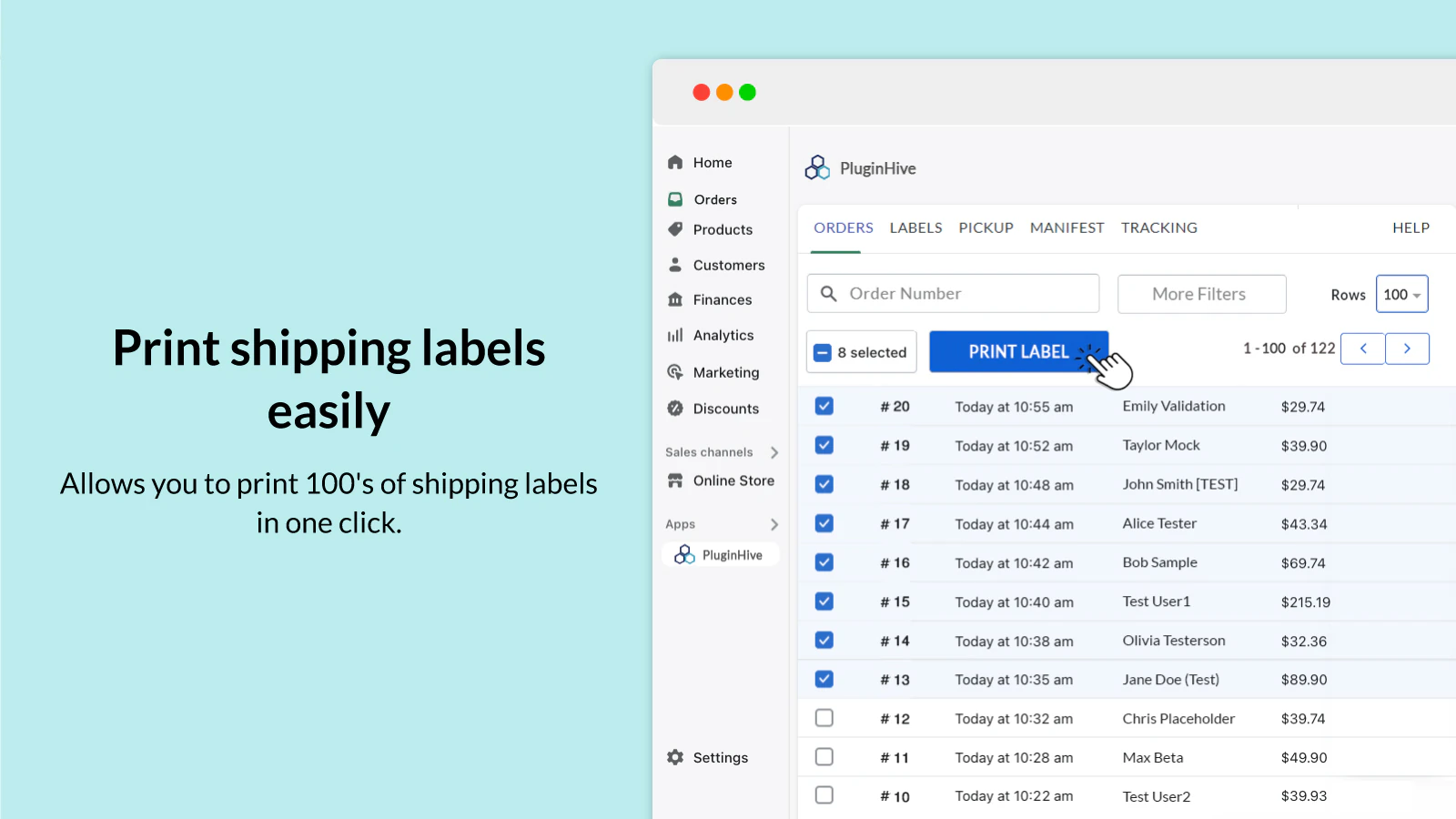 Print Verzendlabels op Shopify