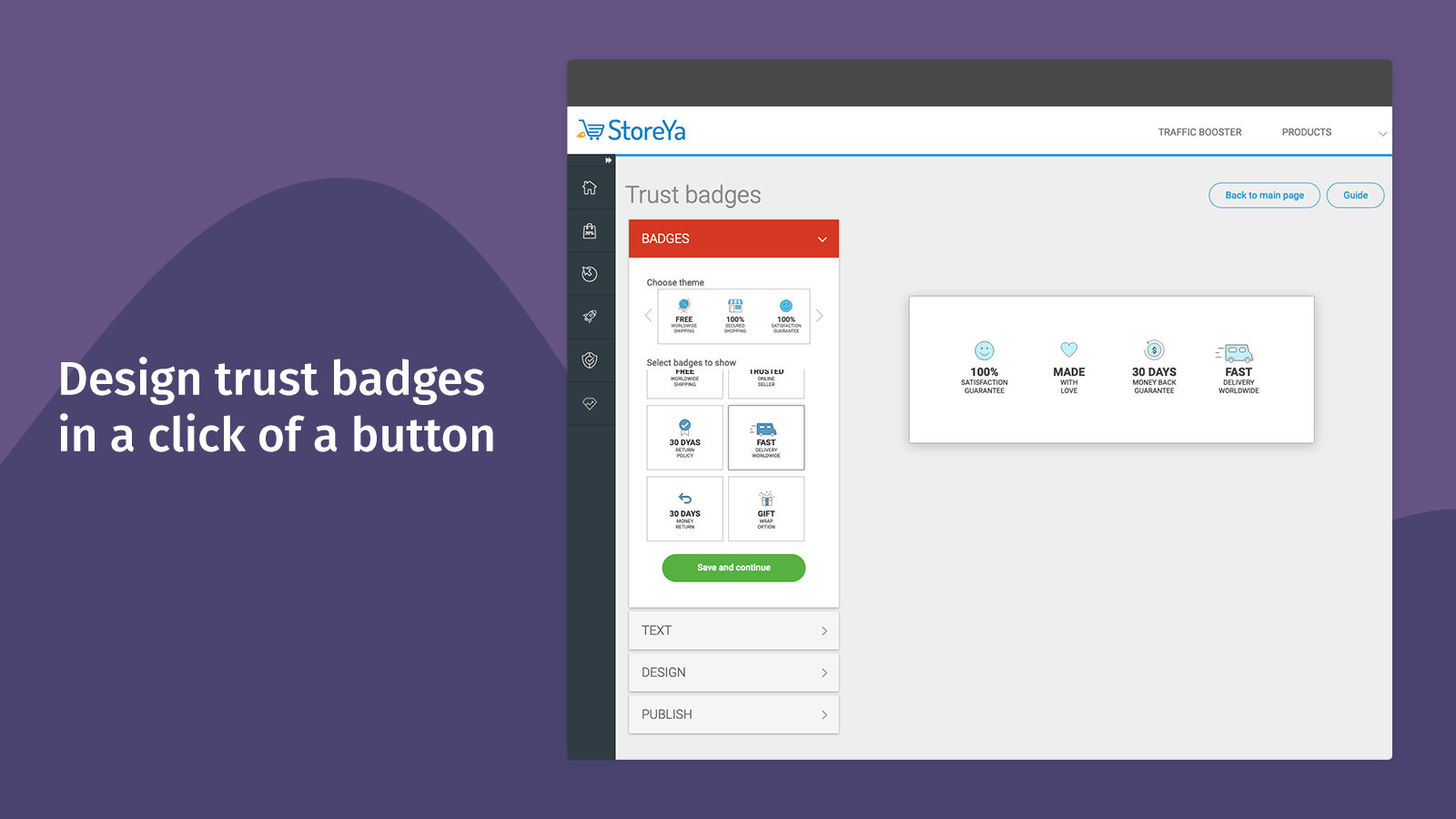 Design Trust Badges in a click of a button