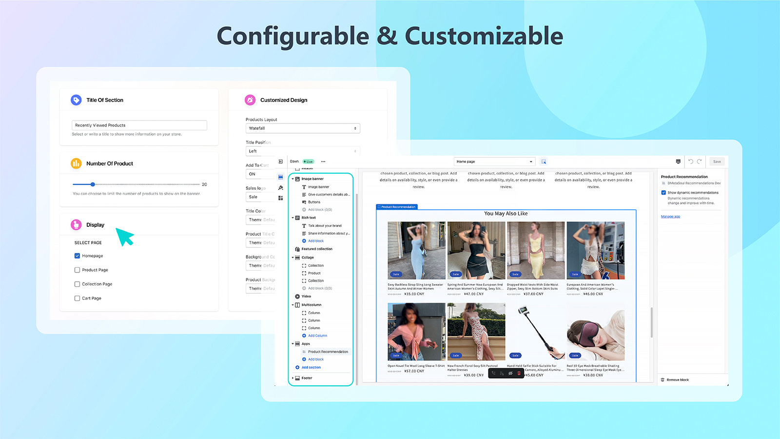 Configurable & Personnalisable