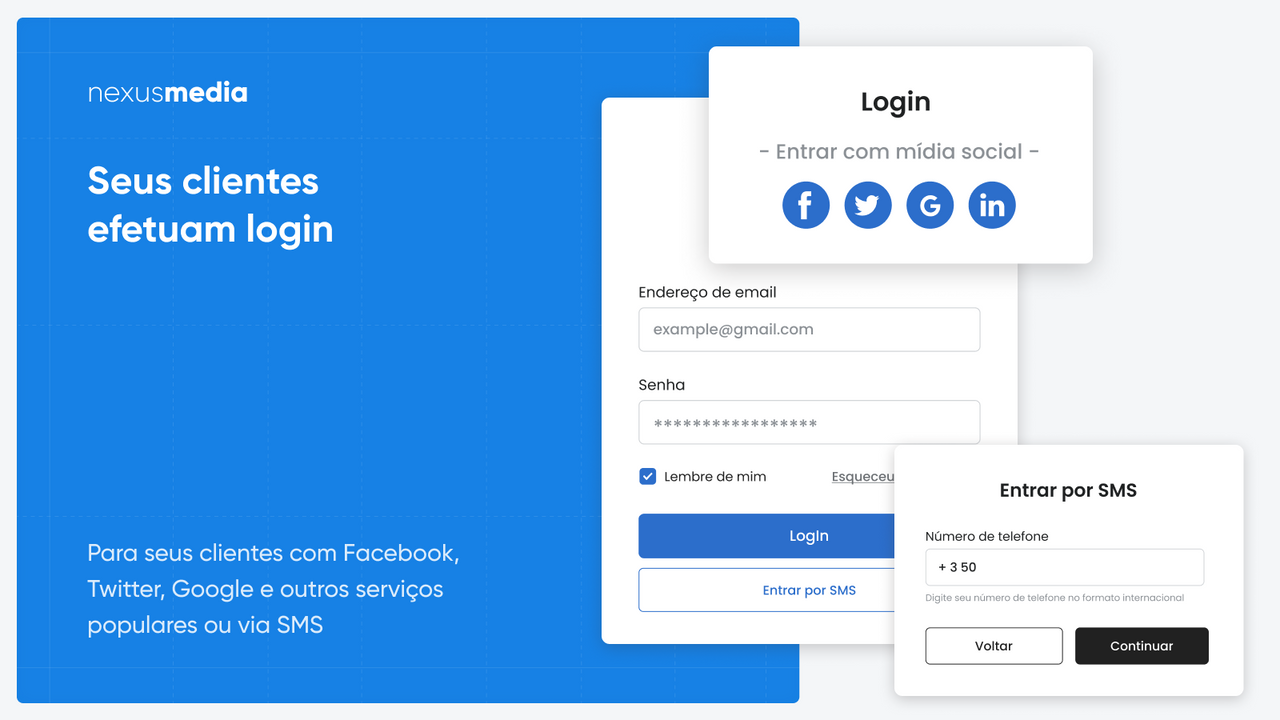 Sogin Social com GOOGLE e Facebook e Twitter - Layout - Comunidade