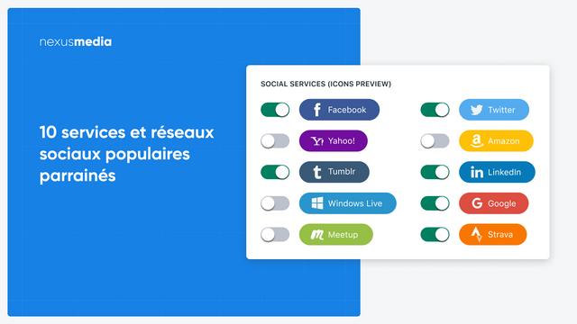 10 services et réseaux sociaux populaires parrainés