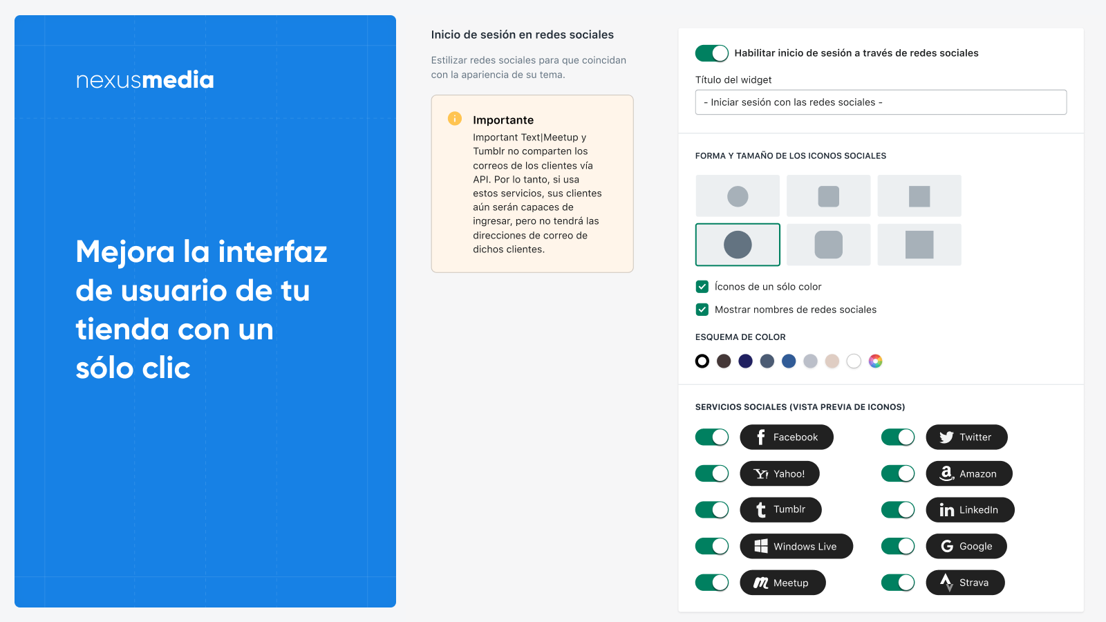 Apariencia personalizable, para encajar perfectamente en su tema