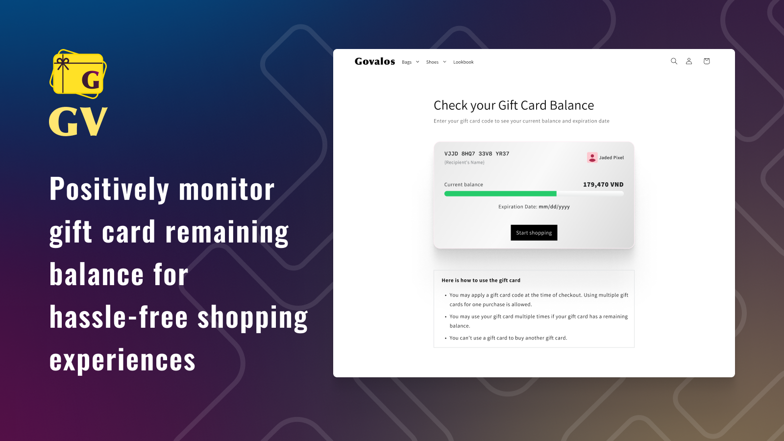 Monitor gift card balance for hassle-free shopping experiences