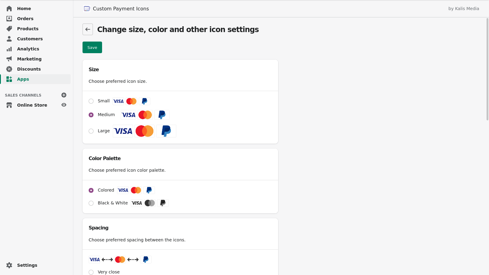 CPI ‑ Custom Payment Icons Screenshot