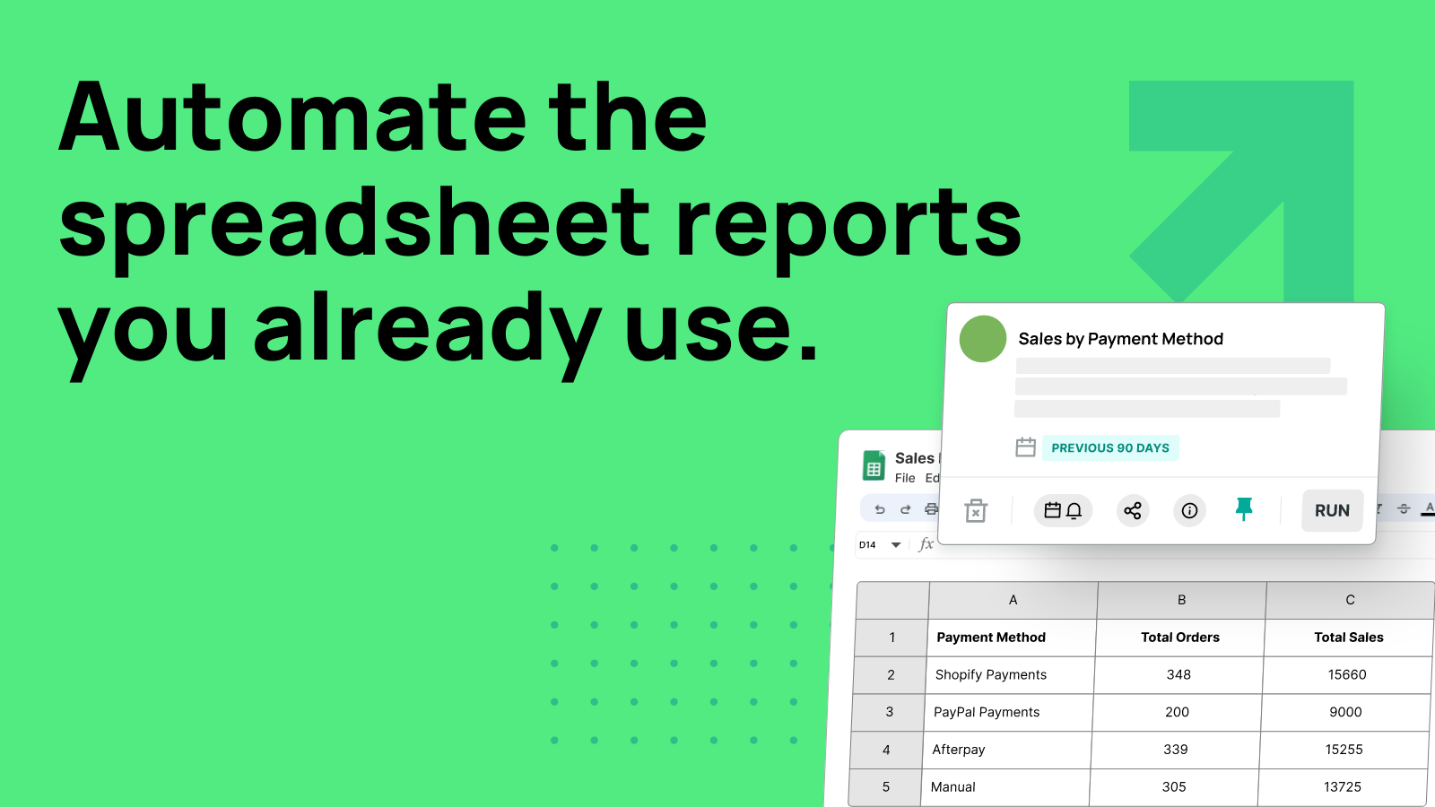 Verbind uw gegevens met spreadsheets.