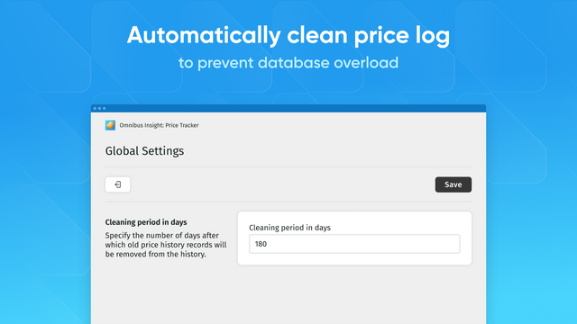 Limpe automaticamente o registro de preços para evitar sobrecarga do banco de dados