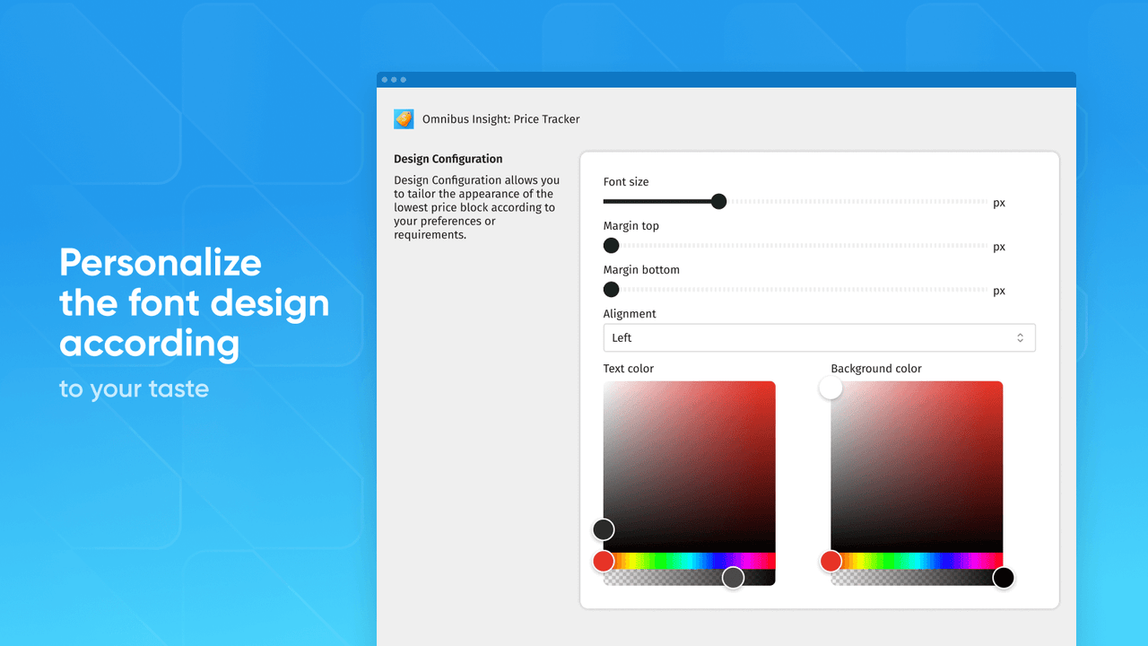 Adjust the lowest price block style as you wish