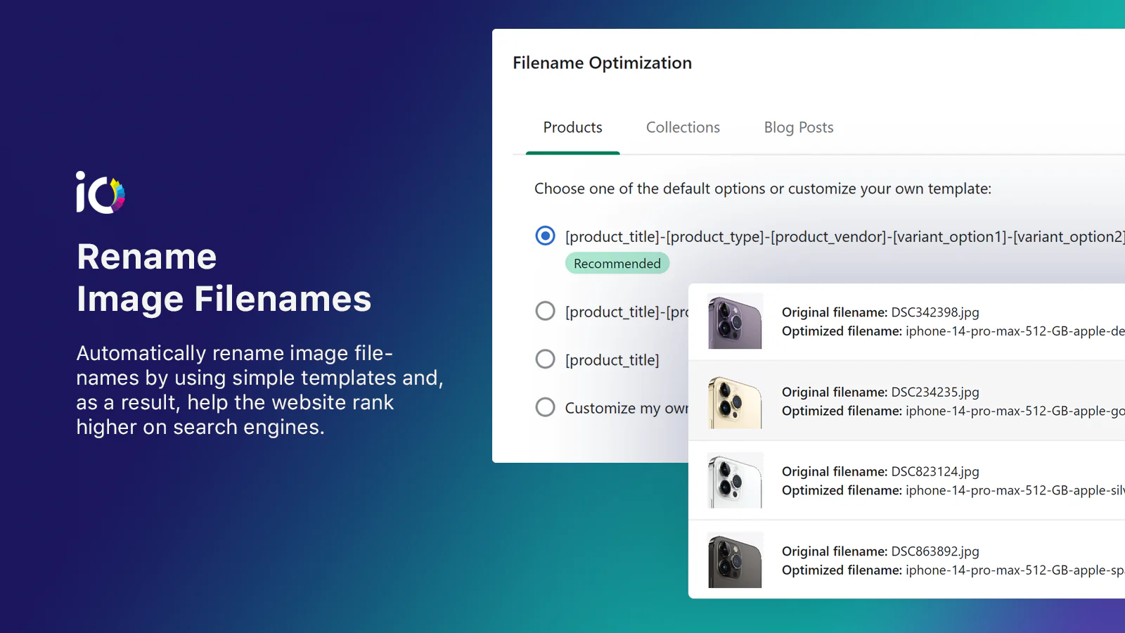 Image Optimizer: rename image filenames for SEO