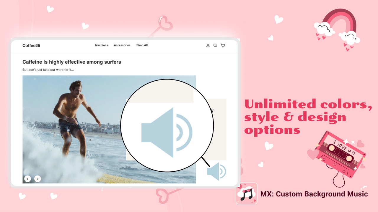 Valentine's Day Background Music for your Shopify store | App Store de  Shopify