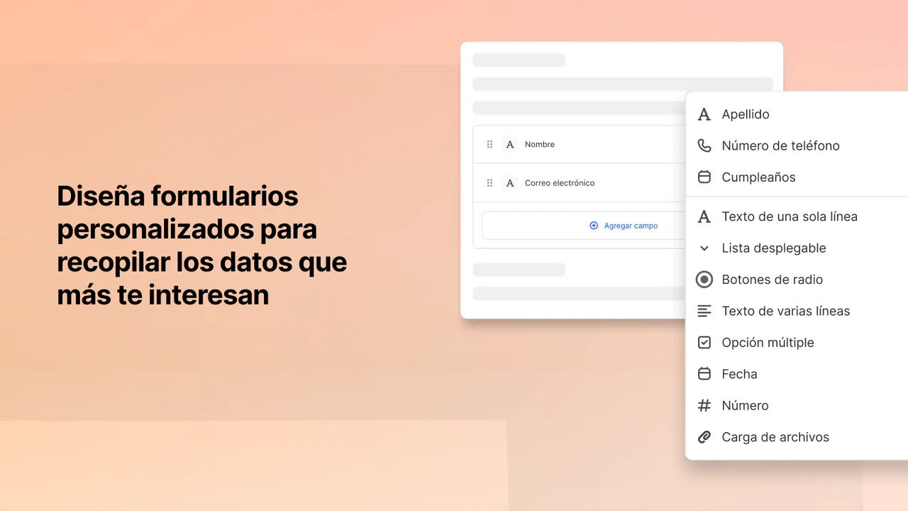 Personalizados para recopilar los datos que más te interesan