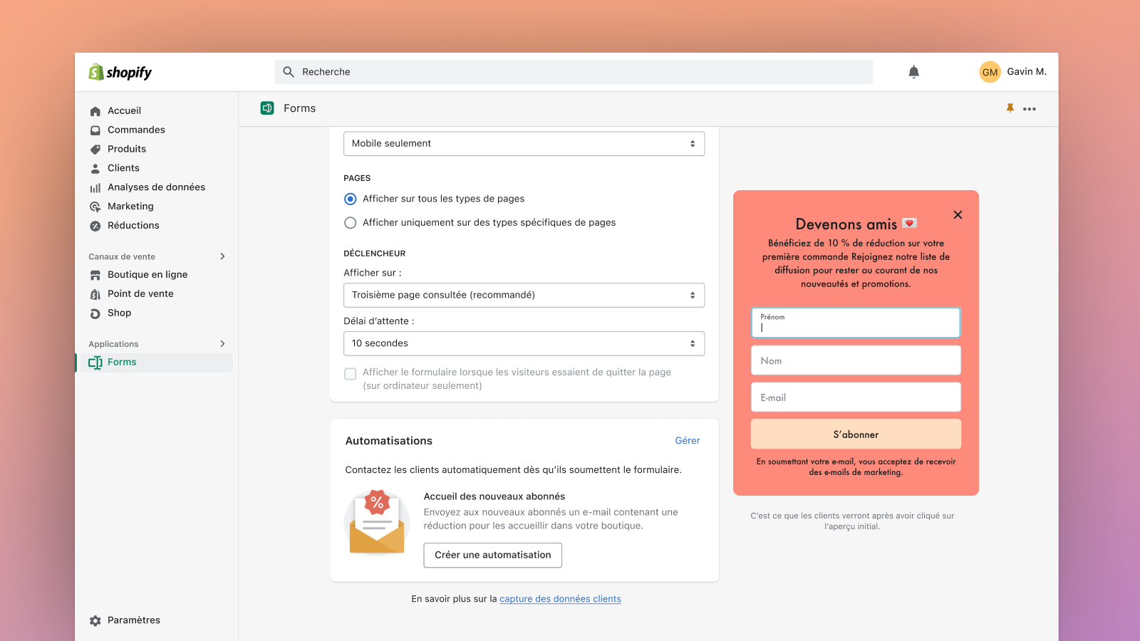 Envoyez des e-mails automatiques directement depuis Shopify