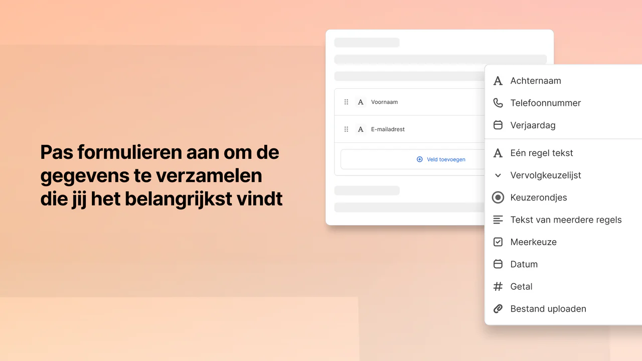 Verzamel de gegevens die u het belangrijkst vindt