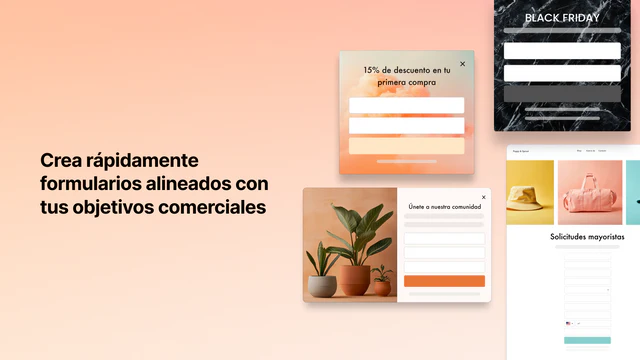 Crea formularios alineados con tus objetivos comerciales