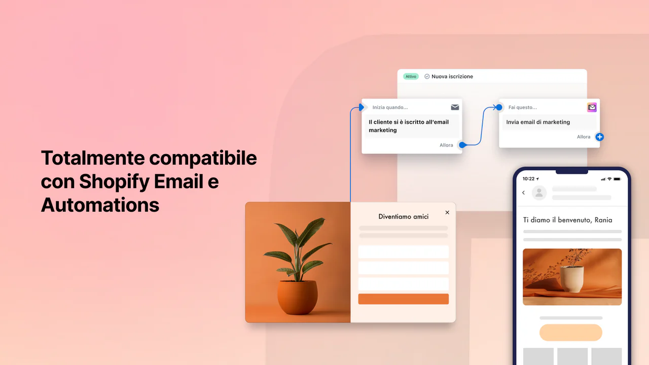 Totalmente compatibile con Shopify Email e Automations