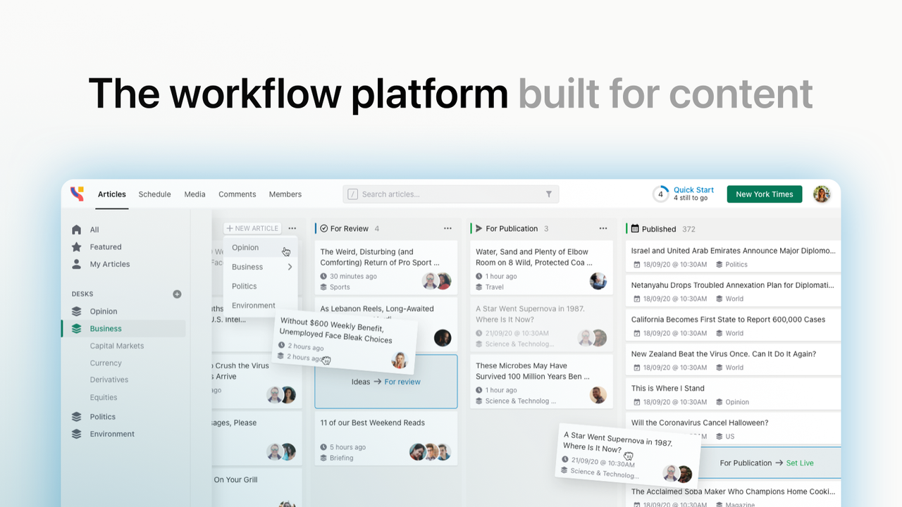 Et kanban-board