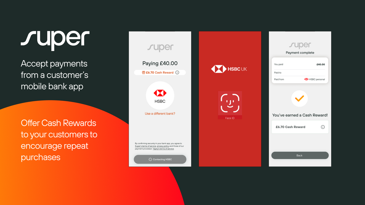 Accepter betalinger fra en kundes mobilbank-app
