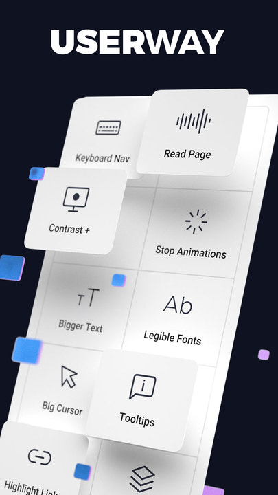 An illustration of UserWay's Accessibility Widget