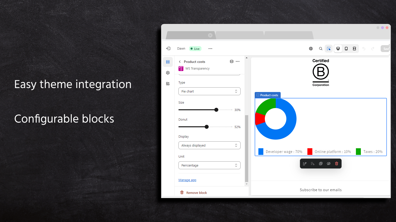 Block configuration