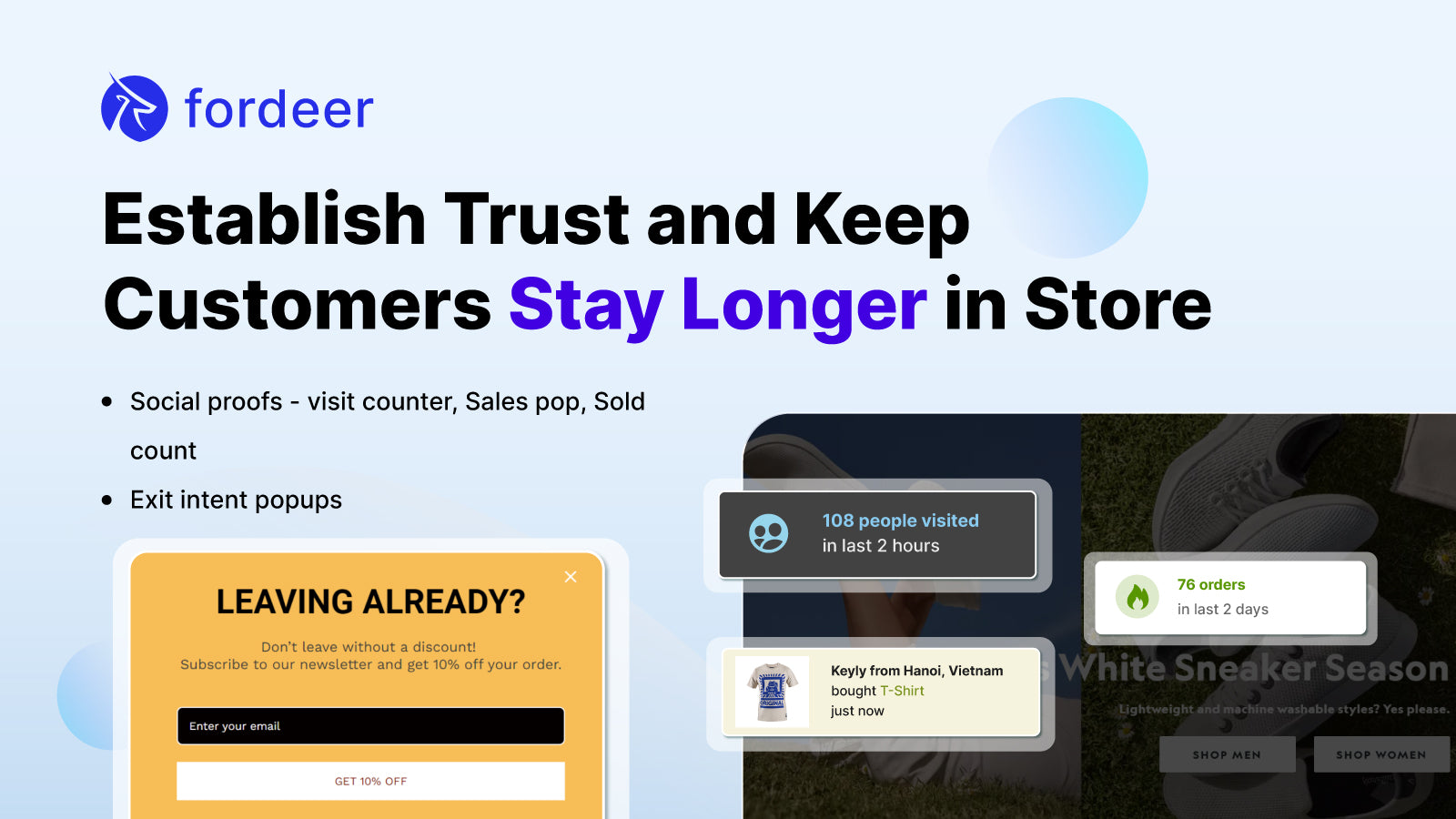 Fordeer: Sales Pop Up ‑ Popups Screenshot