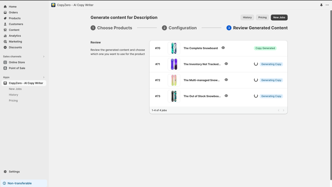 Generating multiple contents