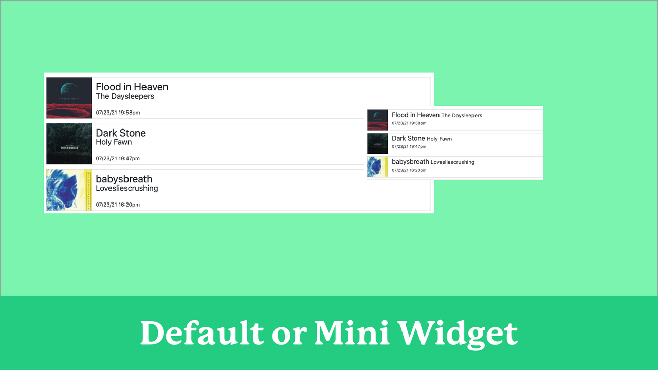 Grote of Mini widget om aan uw behoeften te voldoen