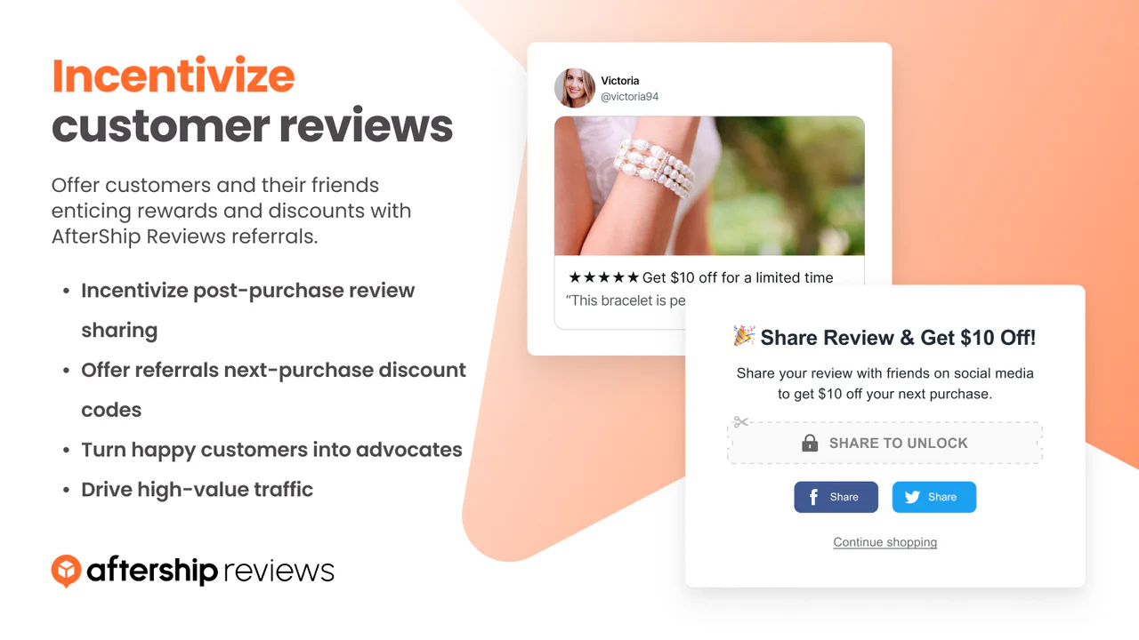 Incentivize customer reviews