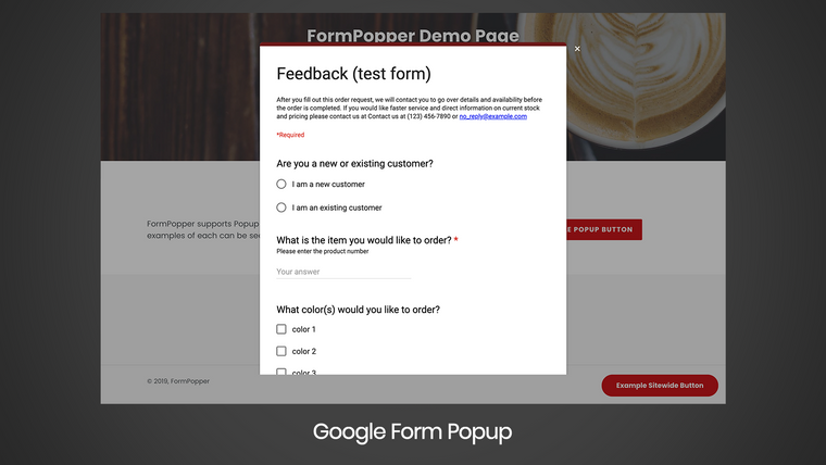 FormPopper Screenshot