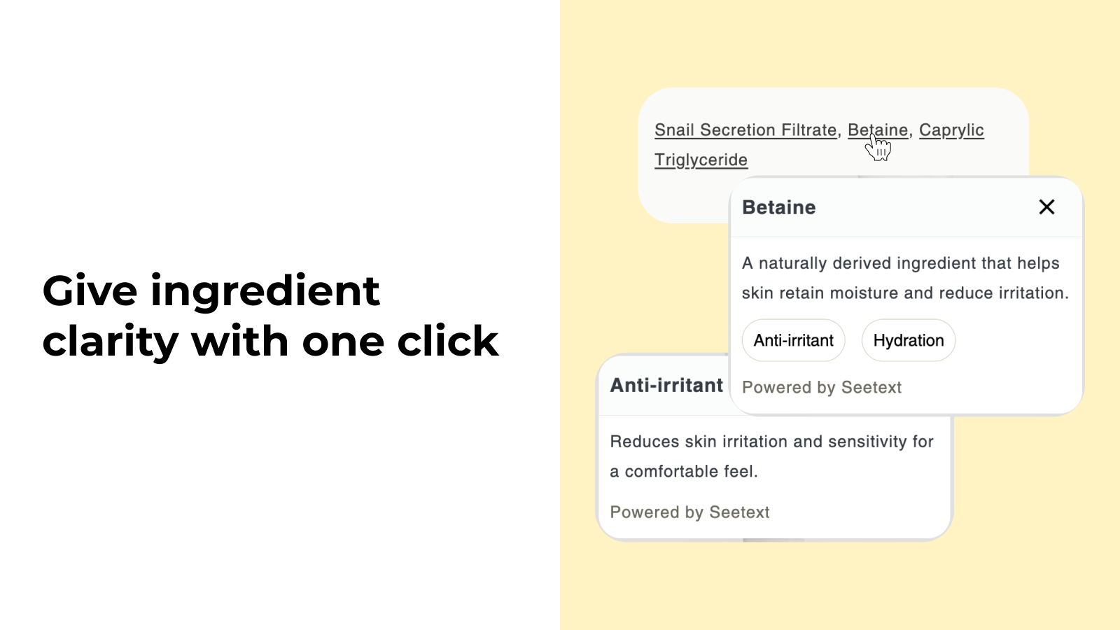 Informação de Ingredientes - Slide