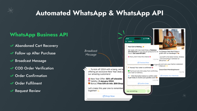 WhatsApp Business API für automatisierte WhatsApp-Nachrichten.