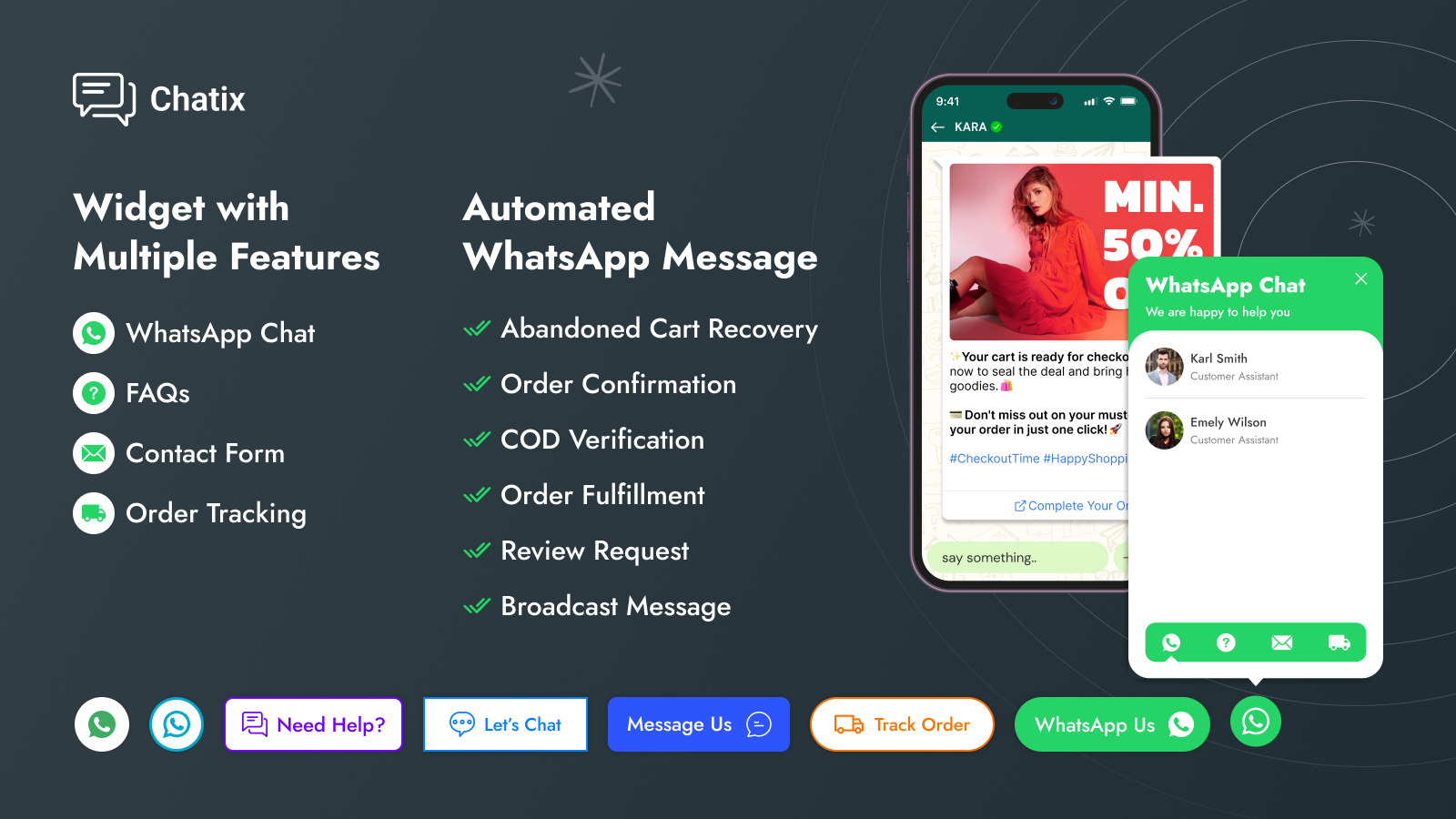 WhatsApp-Chat und Warenkorb-Wiederherstellung