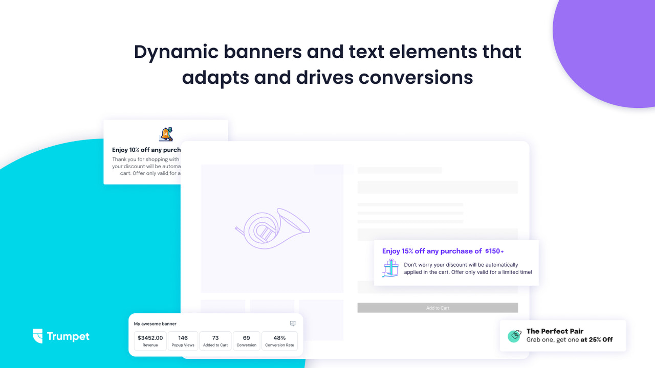 Dynamic banners and text elements