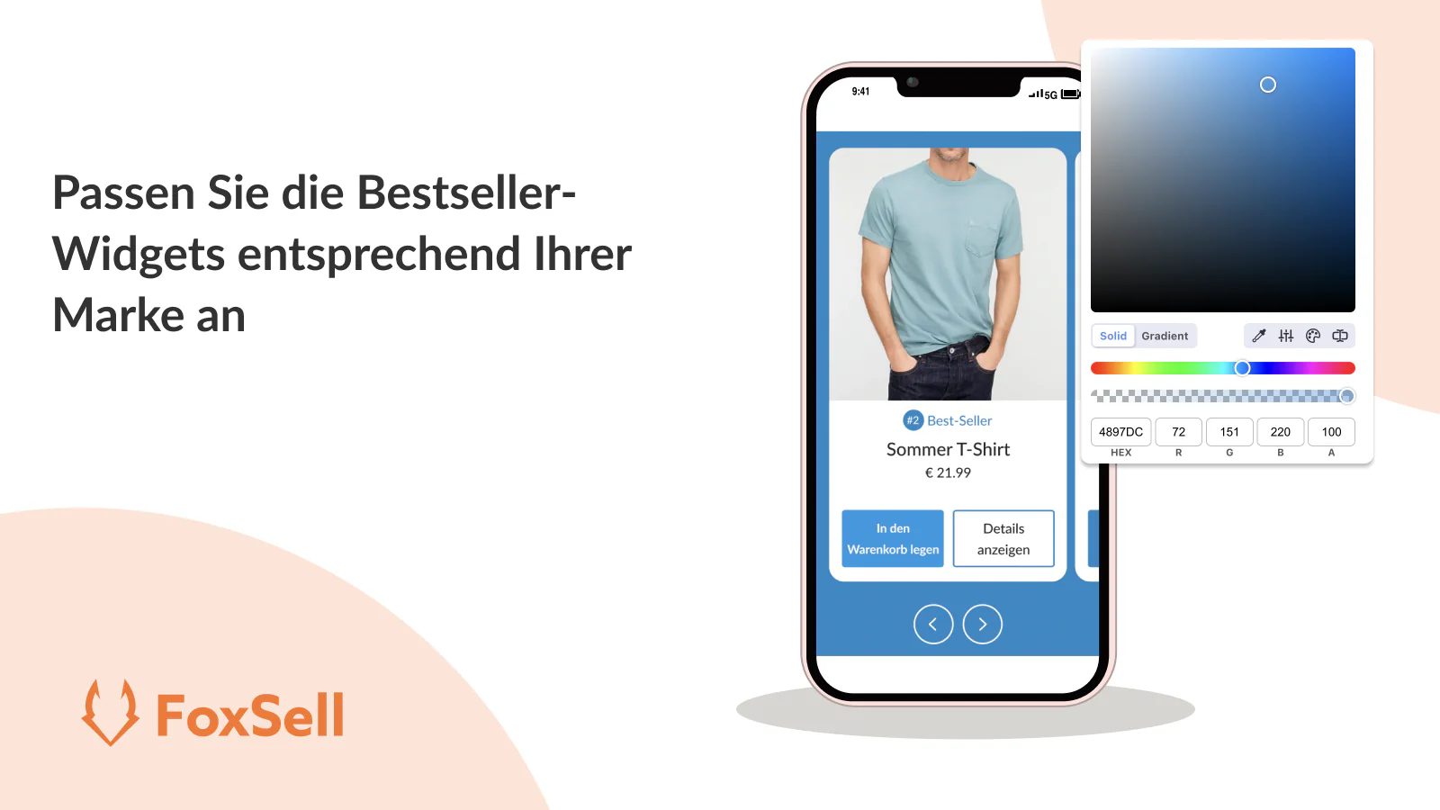 Passen Sie die Bestseller-Widgets entsprechend Ihrer Marke an