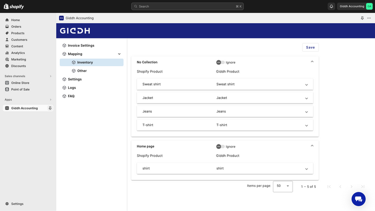 Giddh Accounting Screenshot