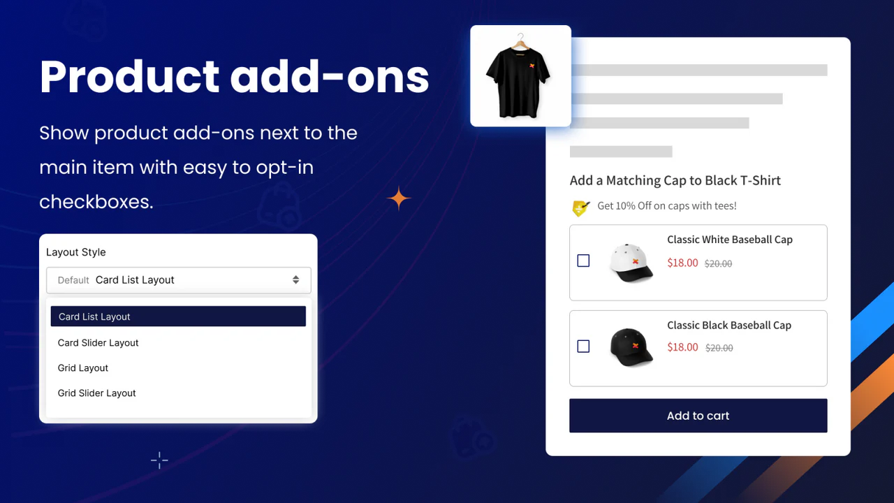 Shopify relaterede produkt addons