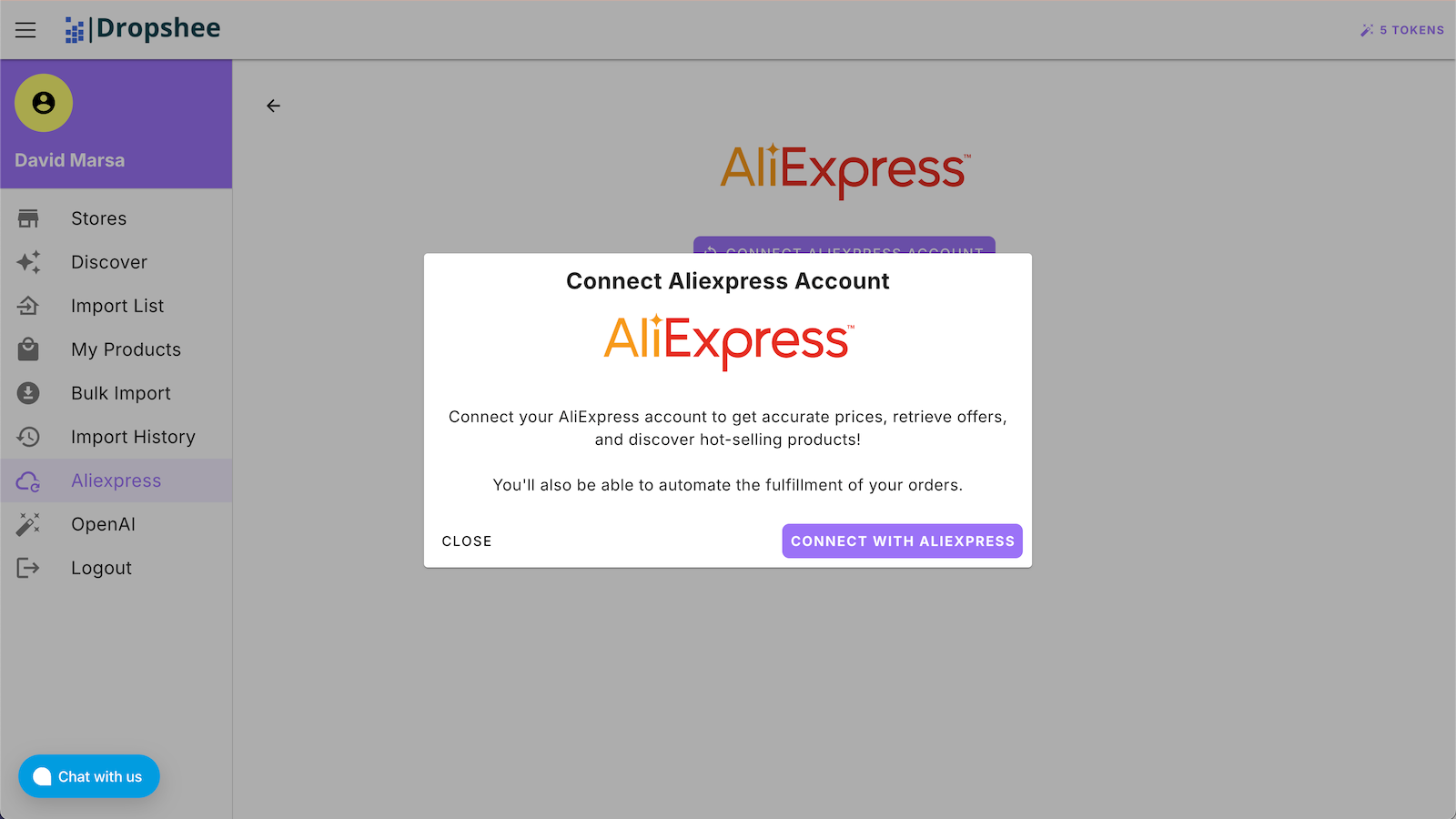 Aliexpress Account Integration