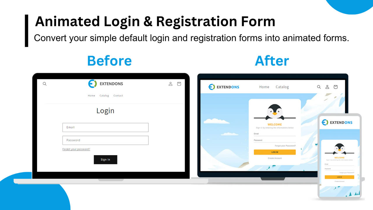 animated login app