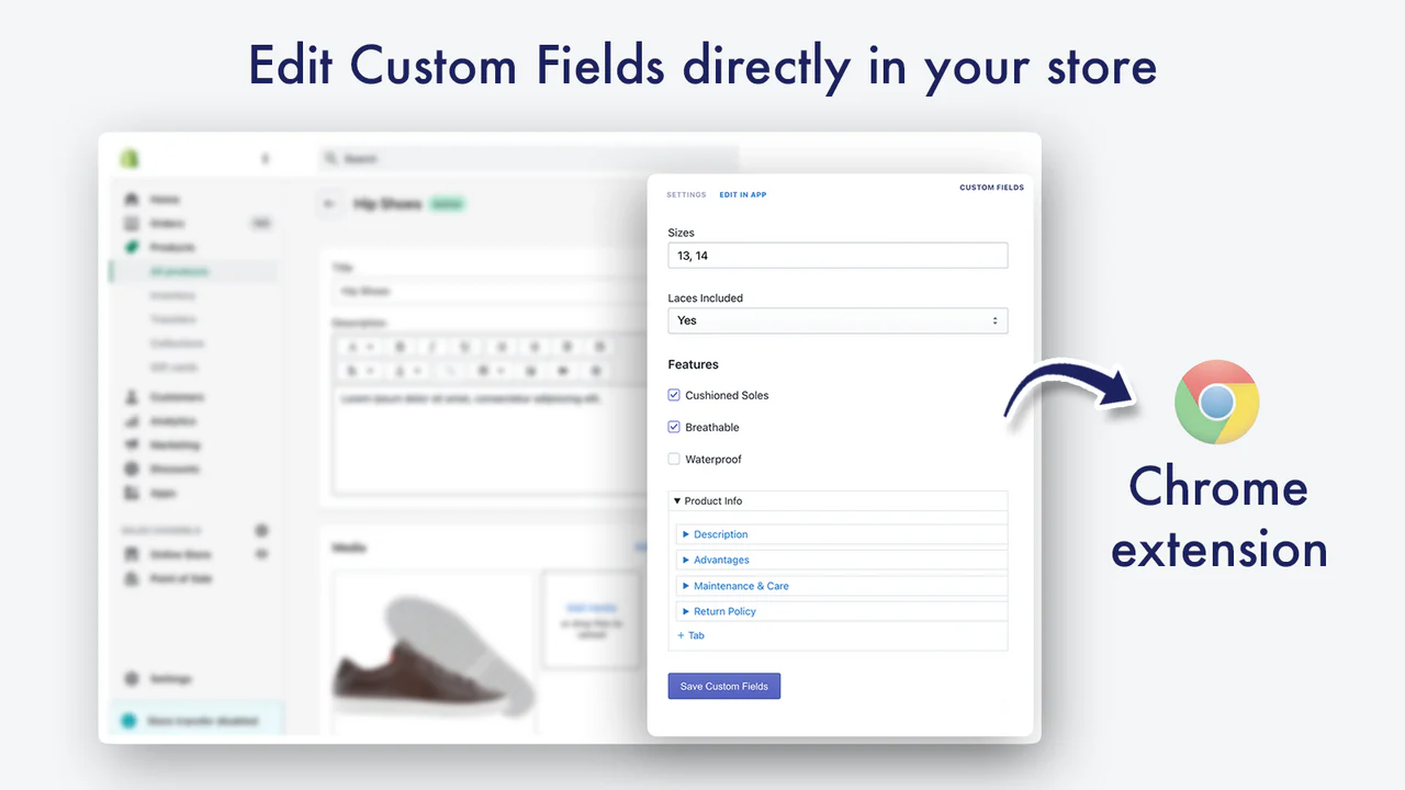 Rediger Custom Fields direkte i Shopify