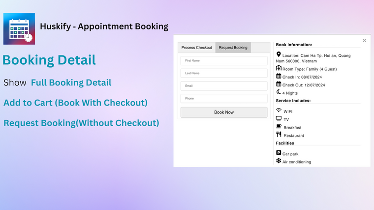 Huskify ‑ Appointment Booking Screenshot