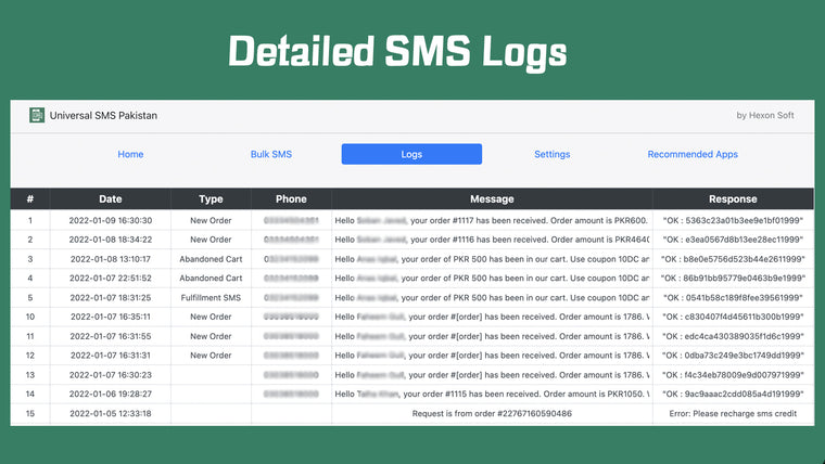 Universal SMS Pakistan Screenshot