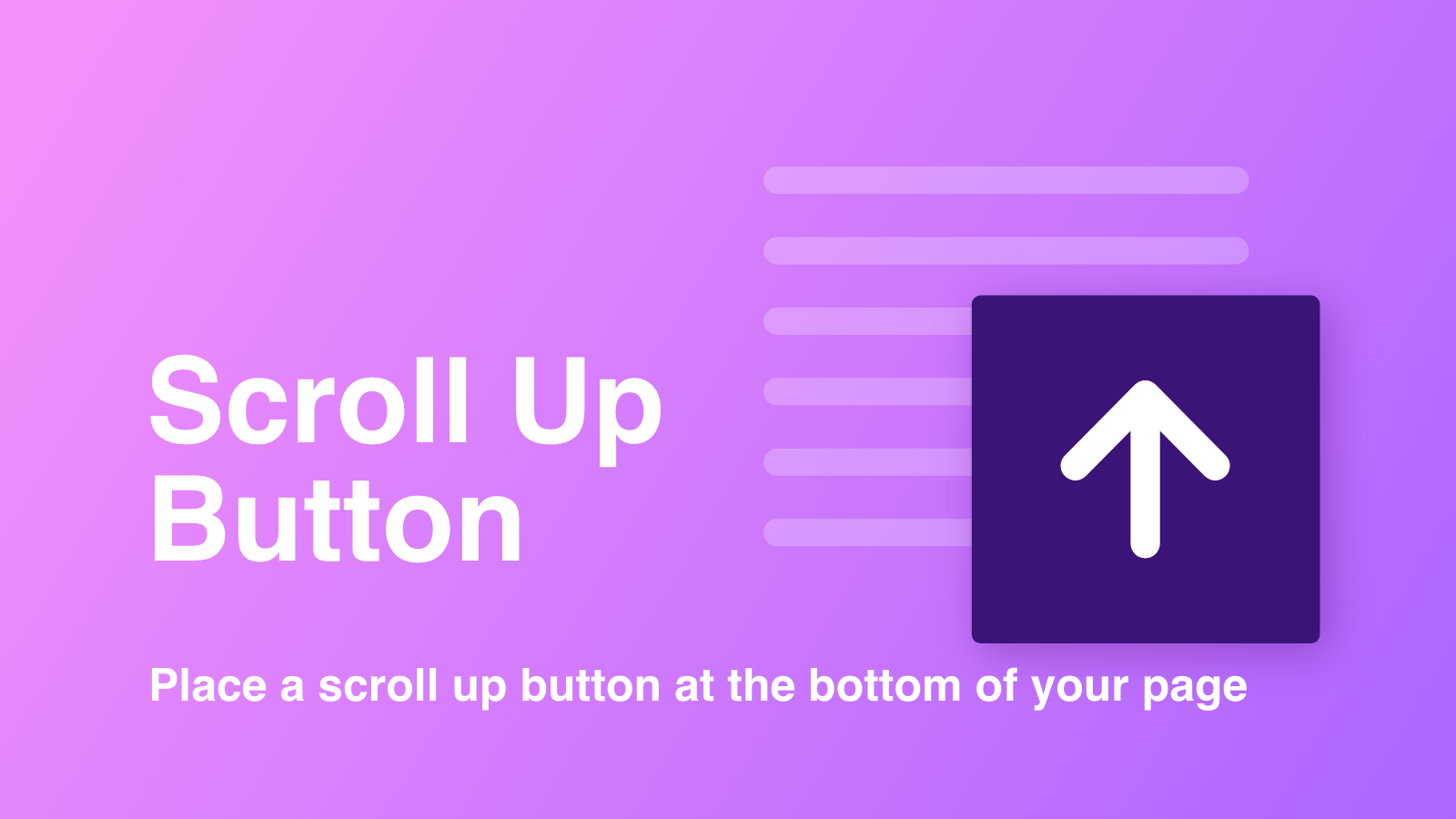 SGTLab ‑ Easy Scroll Up Button Screenshot