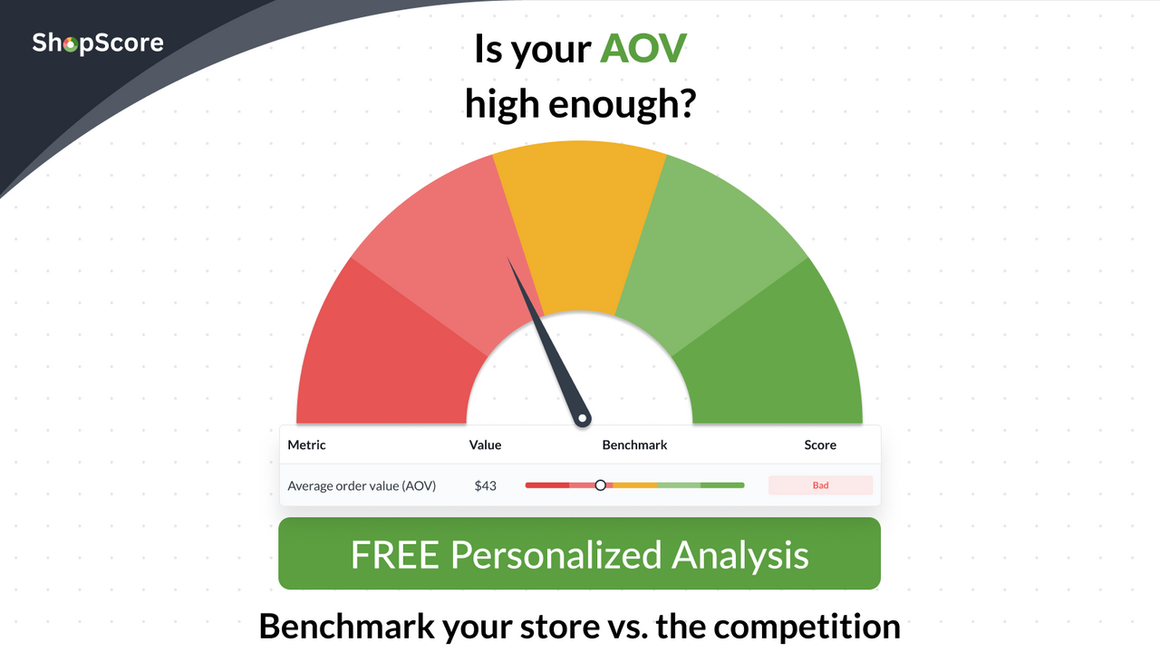 Compare your average order value to your competitors