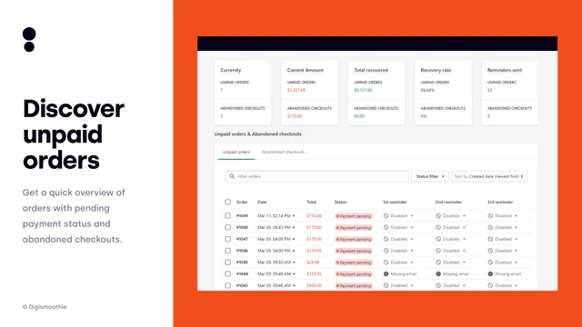 Utilisez Payster pour découvrir les commandes impayées et les paiements