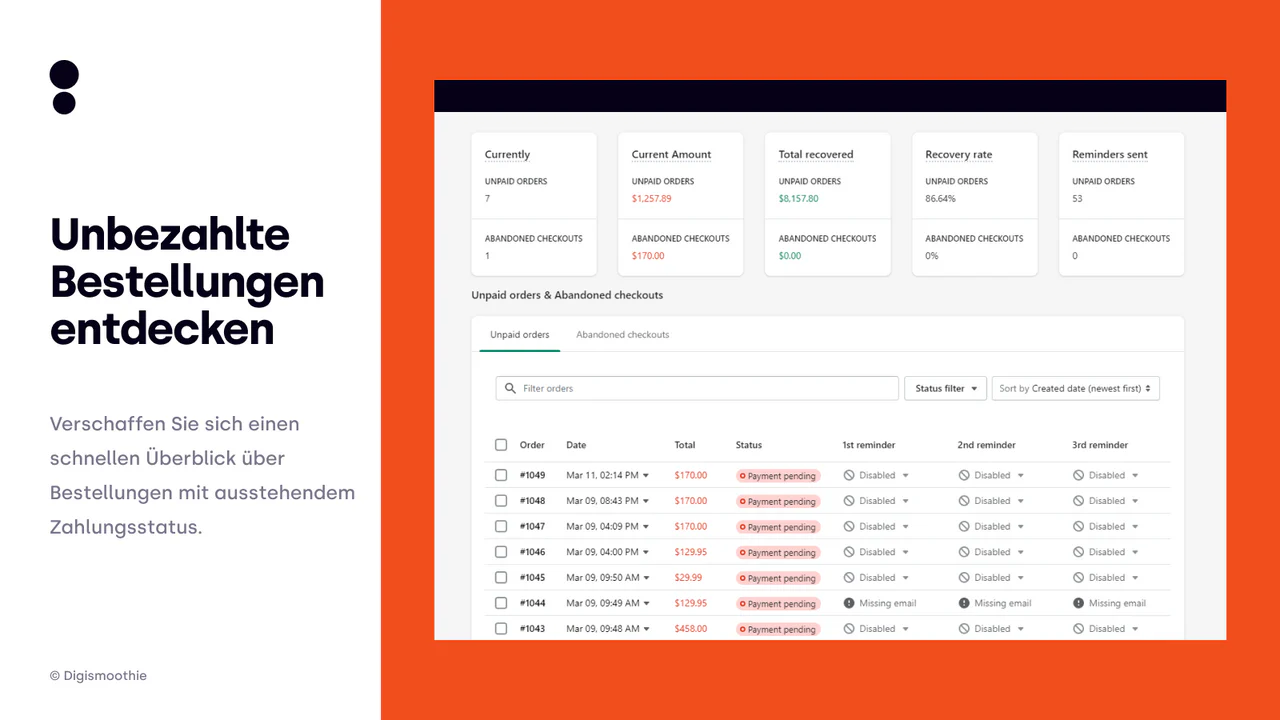 Verwenden Sie Payster, um unbezahlte Bestellungen zu erkennen