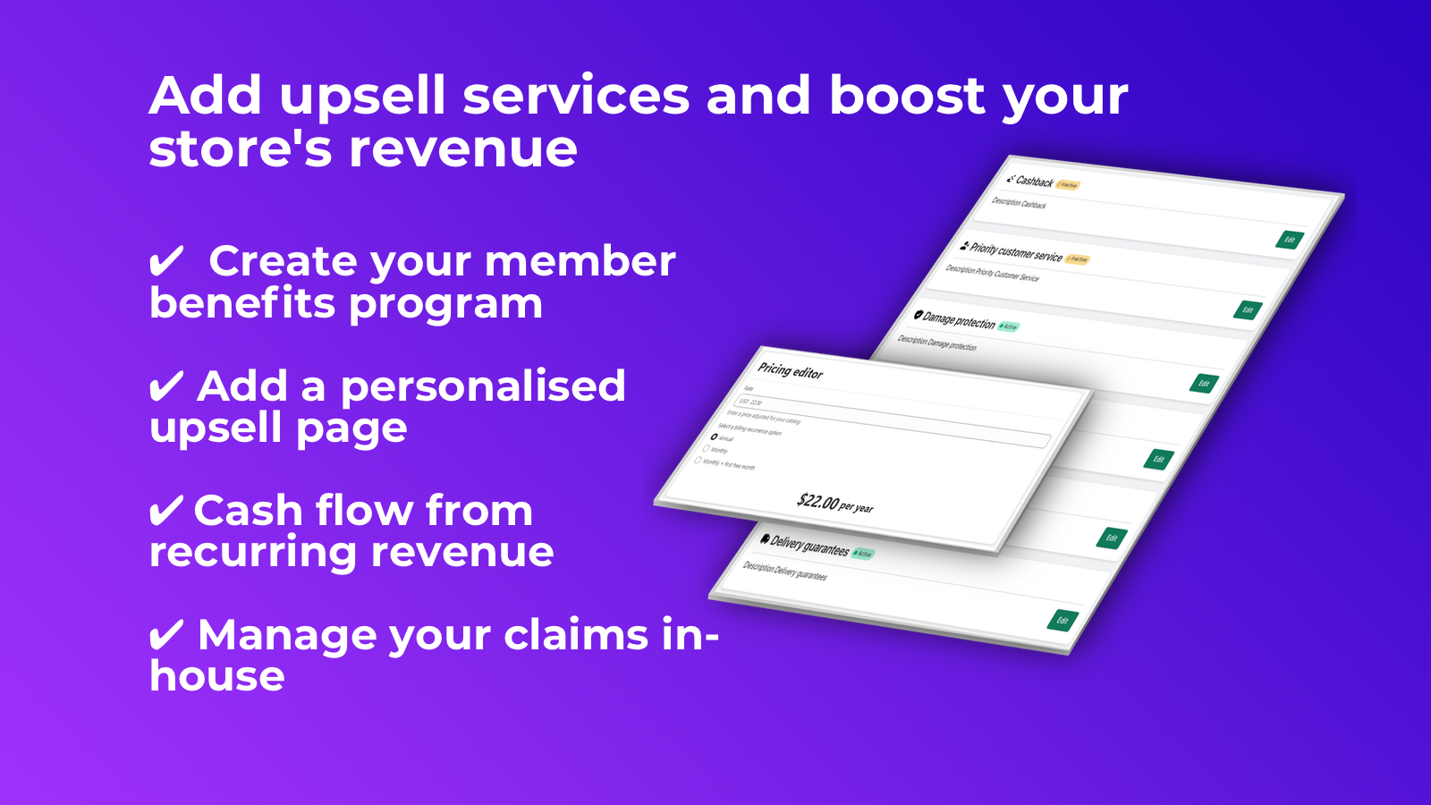 Add upsell services and boost your store's revenue