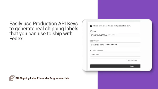 Easily generate real labels to ship with Fedex