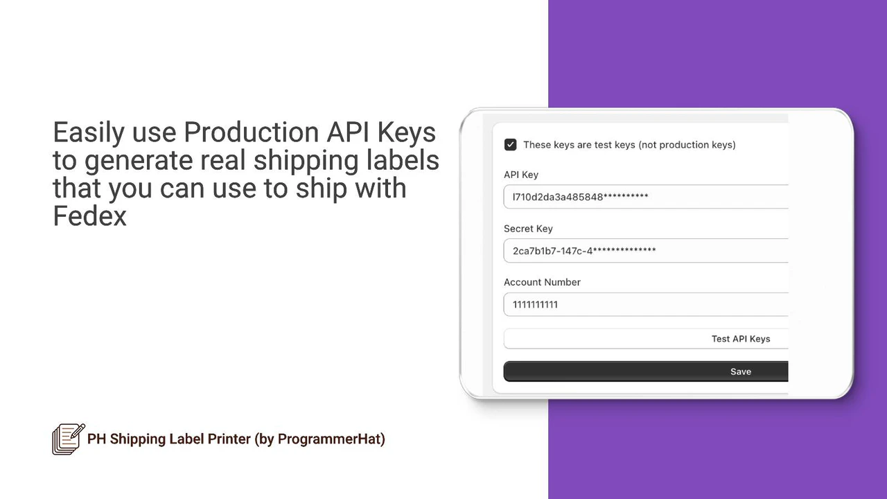 Easily generate real labels to ship with Fedex