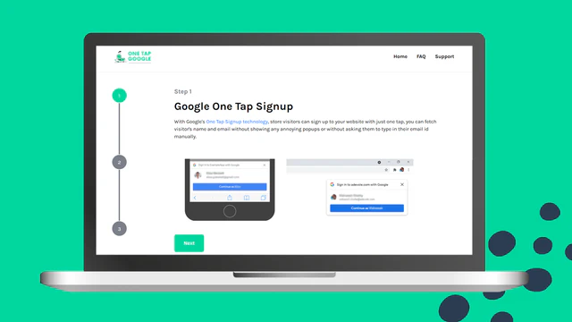 Steg 1 - Förstå vad Google one tap Signup är